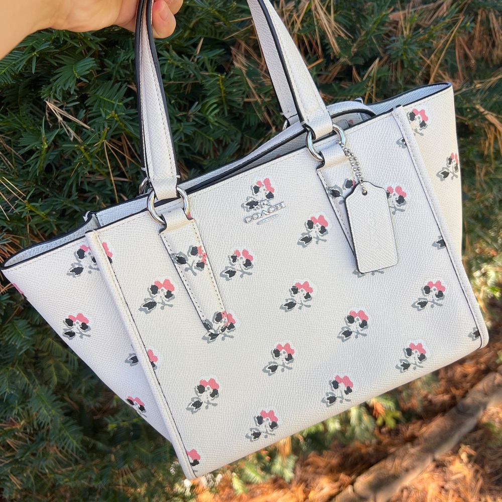 Coach F34774 Mini Crossbody Crossgrain Leather in Bambie Rose Printed(brand new)